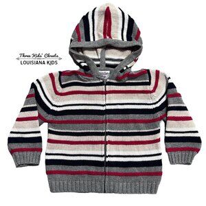 Kitestrings By Hartstrings 24m Striped Hoodie Sweater